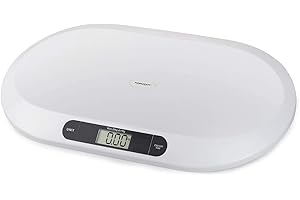 MARCO PAUL INTERIORS Marco Paul 20kg Electronic Baby Weighing Scales Infant Pet Bathroom Toddler Body Digital Scale for Babies or Small Animals Battery Operated White Multi-Function Baby Scale Monitor Health Growth
