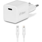 ttec SmartCharger 20W PD Seyahat Hızlı Şarj Aleti + USB-C - Lightning 150cm Kablo Beyaz 2SCP01L