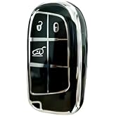 AutoHan Keys L&uuml;x Egea Cross, 500X, 500L Uyumlu Anahtar Kılıfı, 3 Buton Nano Tasarım, Siyah G&uuml;m&uuml;ş Renk