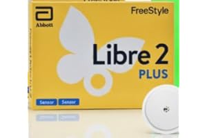 ARROWEDGE Abbott Freestyle Libre2 Plus Sensor for diabetes monitoring CGM for UK, White, (Libre 2 + plus) FREE alcohol wipes and water proof CGM patches