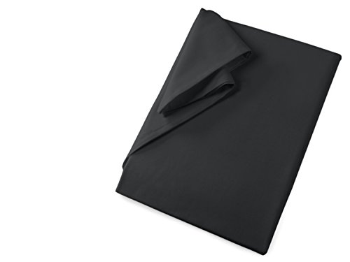 npluseins Betttuch ohne Gummizug, ägyptischer Baumwolle, anthrazit, 150 x 275 cm - 8