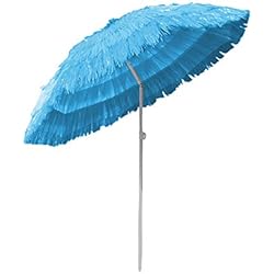 Greenbay Parasol Hawaii - Ø 160 cm - Inclinable pour jardin terrasse plage Bleu