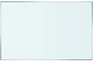 ‎EURO TISCHE Euro Tische Glass Top for Fireplace and Table Top in 80 x 60 cm Facet Cut, Protective Plate with 6 mm ESG Safety Glass, Spark Protection Plate, Glass Base for Fireplace (Clear Glass)