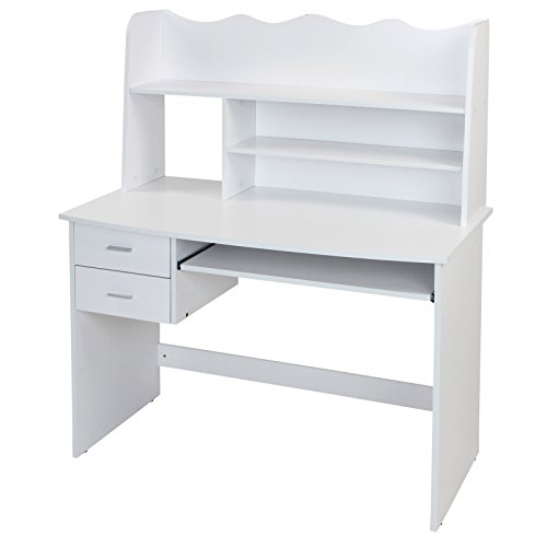 examen Infantastic – Bureau Enfant avec Deux tiroirs et portateclado (Blanc)