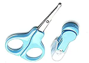 SYGA Baby Nail Clippers Set with Scissors 2 Piece Safety Suit,Best Grooming Kit Baby Shower Gift for Girls and Boys, Newborn, Infant and Toddler(Blue)