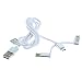 Produktbild OTB Datenkabel 3in1 - iPhone/Micro-USB/USB-C - Nylonmantel - 1,0m - Silber