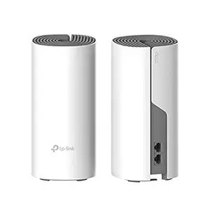 TP-Link Deco E4 Whole Home Mesh Wi-Fi System, Seamless Roaming and Speedy (AC1200), Work with Amazon Echo/Alexa and Wi-Fi Booster, Parent Control Router, Pack of 2