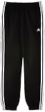 adidas Boys' Essentials 3-Stripes Sweat Closed Hem Pant - Black/White, 170