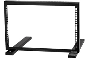 Stalflex Rack Serveur 6U - Cadre Ouvert Baie Serveur Fabriqué en Métal Très Résistant - Armoire Informatique avec Poutre Renforcée pour Les Équipements de Réseau et de Serveur