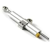  FidgetGear Lenkungsdämpfer für Kawasaki ZX-6R ZX-10R ZX-12R Ninja 250R EX250 Z750 Silber