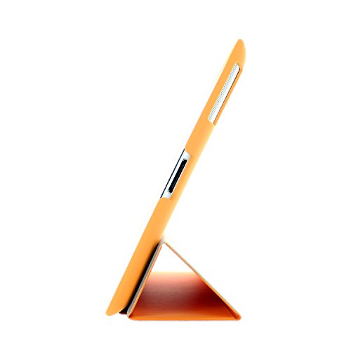 Khomo iPad 2, iPad 3, iPad 4 Retina Hülle Case Orangenes Gehäuse mit doppelten Schutz ultra dünn und leicht, Smart Cover – Dual Orange - 4