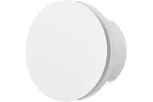Steinberg14 Biały wentylator sufitowy, Ø 150 mm, wentylator wyciągowy, wentylator łazienkowy, okrągły, do wentylacji w łazience i toalecie, odporny na wilgoć, z dobiegiem (timer)
