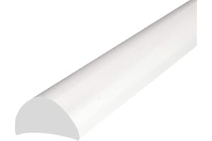 SHOWER SEAL UK LTD Shower or Bath Threshold Water Barrier Seal Strip | 80cm, 90cm, 140cm, 200cm or 250cm Long | Clear, White or Black | Used in Wetrooms or with Doors/Screens | Rigid Material | SEAL055 (80cm White)