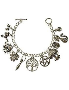 Wicca Pagan Charm Armband–Sechs Charms of Wahl–Größe Klein 15cm