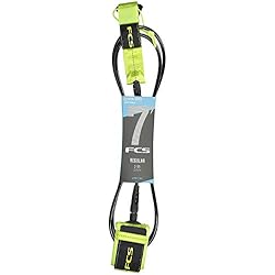 FCS Essential Regular Surf Leash 7 feet Fluro Green