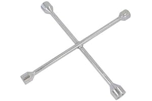 Motacare® 4 Way Cross Wheel Brace Nut Lug Wrench Spanner Socket Remover Car Van Tool - 17 x 19 x 21 x 23 mm