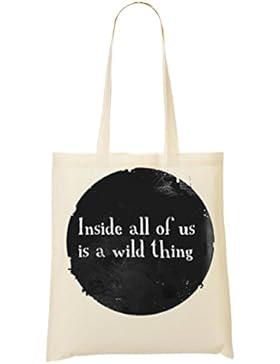 Inside Of Us Is A Wild Thing Phrases Collection Furious Violent Tragetasche Einkaufstasche
