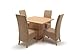 Produktbild Caxton Discovery Esszimmergarnitur (bestehend aus 1 x 4 x DS414 Plus DS620 mit künstlichem Furnier, Eiche