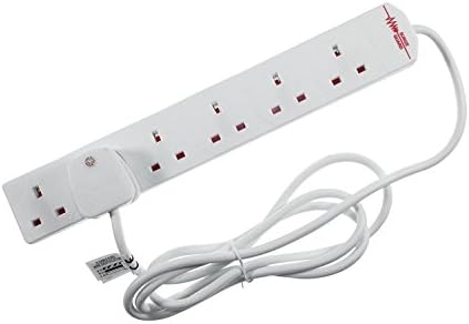 2xPIFCO 2/2 m 6-Gang Surge Protected Extension Lead