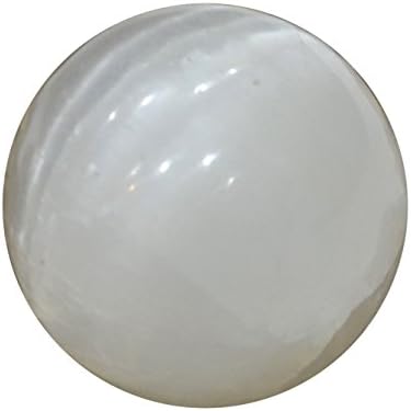 Aatm Reiki Energized Selenite Ball Sphere for EMF Protection Clarity and Chakra Healing Meditation (1.5-2.75 Inch)