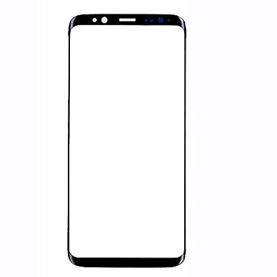 UU FIX Vitre avant kit de remplacement Pour Samsung Galaxy S8 (Noir),Verre Avant externe de Rechange avec Trousse à Outils（Non ecran tactile）