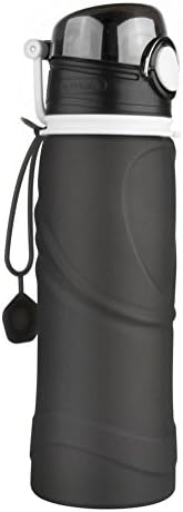 ERollDeep 750ml (26oz) Collapsible Portable BPA Free Silicone Leak Proof Water Bottle Idal for Climbing Camping Biking Outdoor Activies