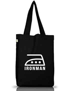 Shirtstreet24, IRONMAN, Jutebeutel Stoff Tasche Earth Positive