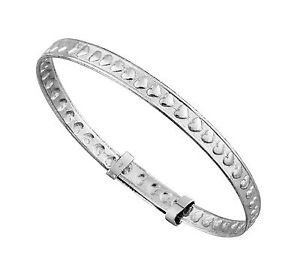 925 Sterling Silver Heart Christening Gift Baby Bracelet, Perfect Baby Shower Gift