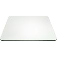 Ammar Glass | 8mm Square Toughened Clear Glass | 1" inch Round Corner | Dinning Table Top, Multi Use for Coffee Table, Centre Table Top at Home | Made in India (24 x 24 Inches)