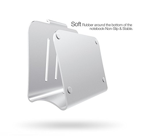 Bestand Verbesserte Alulegierung Cooling Laptop Stand  geeignet f  r Apple Macbook  alle Notebooks  Silber  Patentiert  