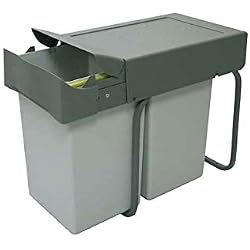 Poubelle de cuisine coulissante - 2 bacs - 28 l - GOLLINUCCI