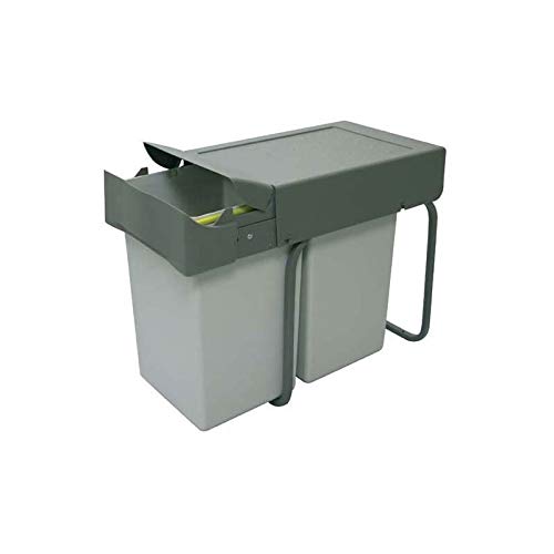 Poubelle de cuisine coulissante - 2 bacs - 28 l - GOLLINUCCI