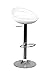 Produktbild Barhocker Okola 40, Farbe: Weiß - Abmessungen: 76 - 97 x 46 x 39 cm (H x B x T)