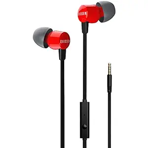 Evidson Vibe Wired in Ear Earphone with Mic (Red)