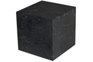 N&D Store Shungite Genuine Stone Cube Unpolished 50x50mm Healing Crystal Cube Black