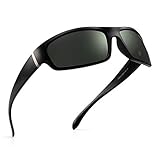 Lente Polarizado - 100% de protección,gafas de sol polarizadas reducen el deslumbramiento reflejado de las carreteras,la agua,la nieve,y otras superficies horizontales.Restauren el color verdadero,eliminan la luz reflejada y la luz dispersa y protege los ojos perfectamente.Estas gafas de sol polarizadas cortan el resplandor y la bruma para que sus ojos estén más cómodos y pueda ver bien.