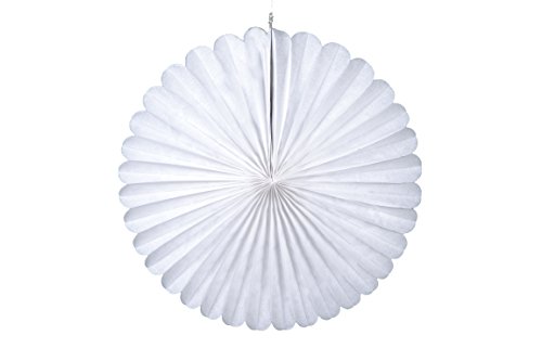 10 Stück Papier Rosette 50cm weiß Papierrosette hängende Party Deko Girlande
