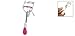SODIAL(R) Cosmetic Tool Fuchsia White Handle Tension Spring Eye Lash Eyelash Curler