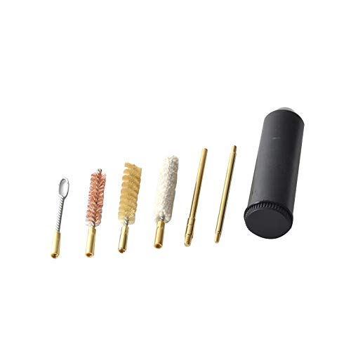 LSB-Hunting, 7pcs / Set pour Outils de Nettoyage de Pistolet Professionnel de Pistolet Format Poche pour Pistolets Cal.38/357 / 9mm Accessoires de Chasse