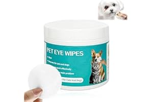 URBOTURBO25 Hypoallergenic Pet Eye Cleaning Wipes to Remove Tear Stains,Crust & Discharge - Perfect for Pets Daily Care - Helps with Itching an Dryness - Pre-Soaked Soft Non-Woven Wipes Pet Eye Wipes 100 pcs/pack
