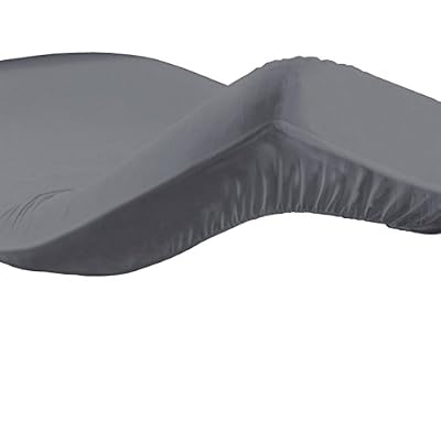 Douceur d'Intérieur Drap Housse Uni Coton Gris Souris 140 x 190 cm