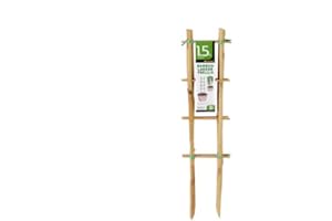 Mininfa Natural Bamboo Trellis, 1.5 x 0.4FT Garden Ladder Trellis, Plant Trellis for Climbing Plants, Vegetables, Pots - 3 Pack