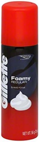 KWANGJAO Gillette Foamy Regular Shave Foam Men 2Oz Travel Size Ivory