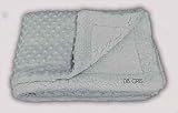 Ideal para meses de invierno! Manta Topitos Sherpa para bebé - Caja para regalo - 80x110 cm (Gris)