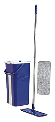 Starlyf AutoClean Mop BEST DIRECT Autoclean Mop - Vadrouille & Seau Set Avec Pad en Microfibre & Auto-Nettoyage & Séchage 360 Tête de Vadrouille Plate Système de Seau à Double Chambre (Autoclean Mop)