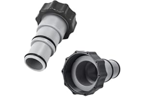 Gloryit Intex Piscine Adaptateur a, Lot de 2 Adaptateur de Tuyau de Piscine A, Adaptateur A pour Pool Intex, Adaptateur de tuyau de rechange Intex pour pompe avec filetage