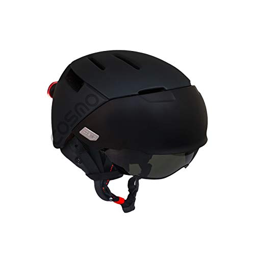 Cosmo Connected Cosmo City S/M - Noir mat - Casque de vélo avec feu de signalisation arrière