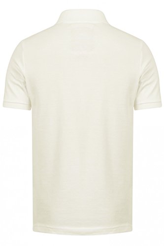 Herren Tokyo Laundry Rochester Freizeit Pique Polo Hemden Elfenbein - Nicht-gerade Weiss