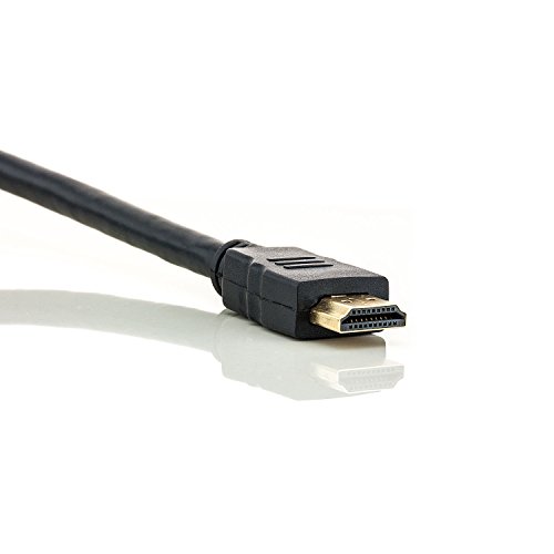 Saxonia HDMI Y-Kabel Verbindungsstecker 720p bis 1080p Full HD HDTV 3D | 1x HDMI-Stecker auf 2x HDMI 19 Pin Buchse für PC/Computer und Grafikkarten, schwarz-gold - 3