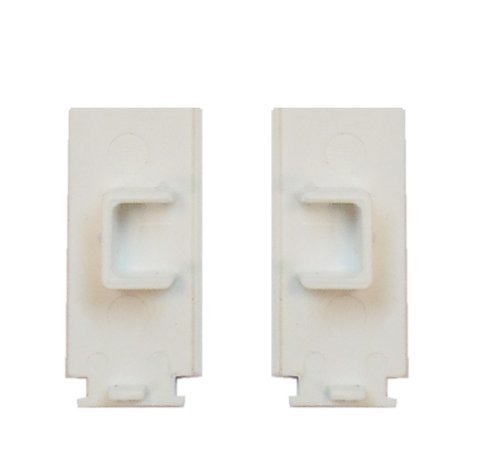 GARDUNA # Enddeckel – Paar – 1-läufig # für Kunststoff Gardinenschiene Vorhangschiene, (1-/ 2-/ 3-läufig, Kunststoff, weiss) - 2